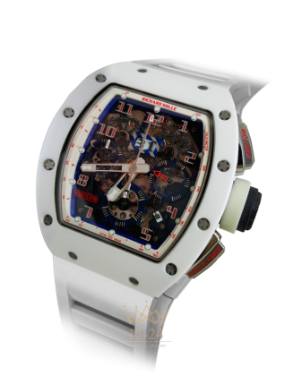 replica Richard Mille Men's Collection Mens Watch RM 011 White Ceramic