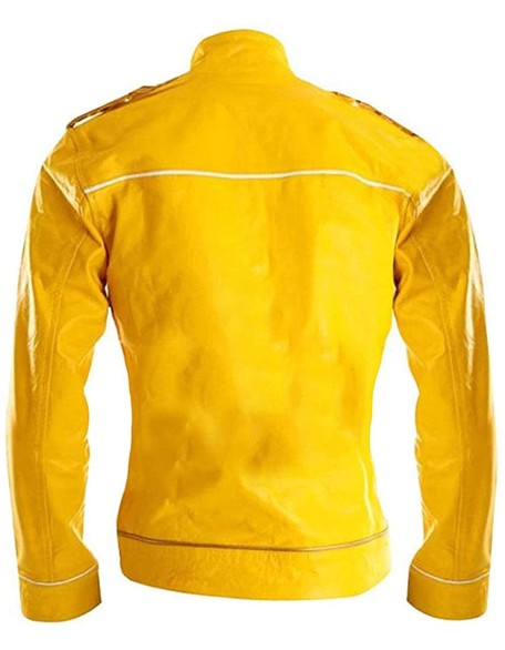 Freddie Mercury Concert Yellow Women Leather Jacket
