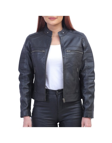 Jane Black Biker Leather Jacket
