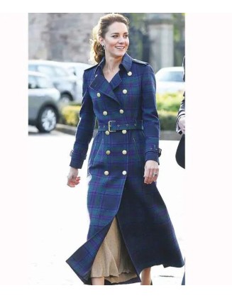 Kate Middleton Tartan Coat
