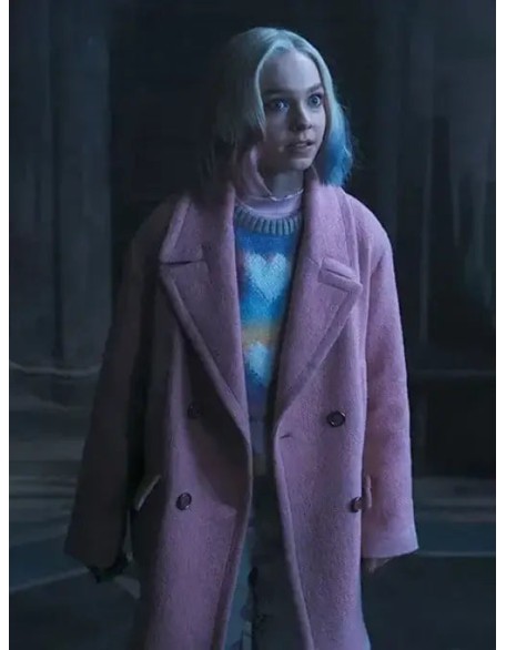 Wednesday Enid Sinclair Pink Coat
