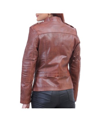 Women's Brown Asymmetrical Jacket
