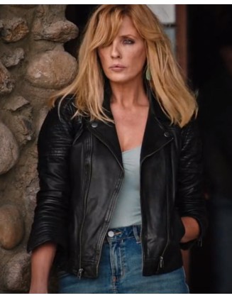 Yellowstone S04 Beth Dutton Black Leather Jacket
