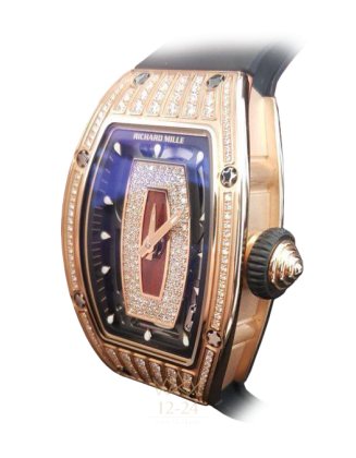 replica Richard Mille Women's Collection Womens Watch RM 07 Diamonds Gold Red Dial