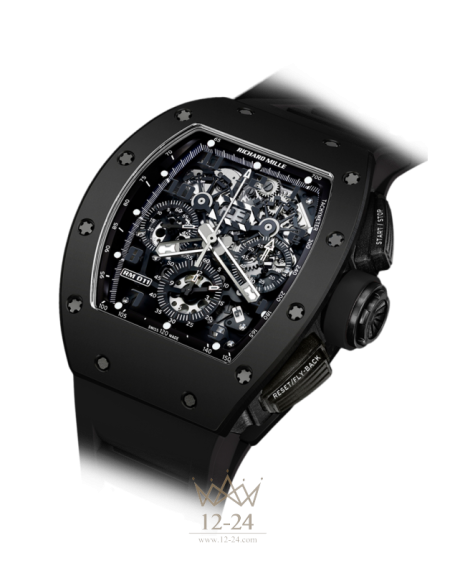 replica Richard Mille Men's Collection Mens Watch RM 011 Automatic Flyback Chronograph Black Phantom