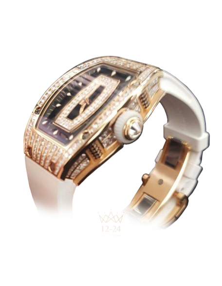 replica Richard Mille Women's Collection Womens Watch RM 07 Diamonds Gold Black Dial